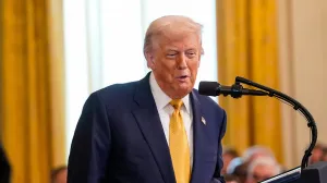 U.S President Donald Trump speaks before signing the HALT Fentanyl Act, in the East Room at the White House in Washington, D.C., U.S., July 16, 2025. REUTERS/Nathan Howard/Nathan Howard