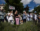 People attend a rally organised by Defend Our Juries, challenging the British government's proscription of "Palestine Action" under anti-terrorism laws, in Parliament Square, in London, Britain, August 9, 2025. REUTERS/Jaimi Joy/Jaimi Joy