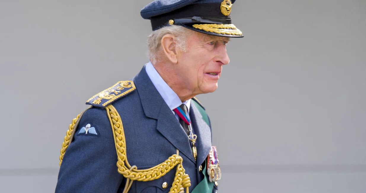 King Charles III visits RAF Lossiemouth to re-present a Squadron Standard, in Moray, Scotland, Britain August 6, 2025. Jane Barlow/Pool via REUTERS/Jane Barlow