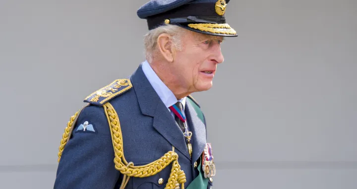 King Charles III visits RAF Lossiemouth to re-present a Squadron Standard, in Moray, Scotland, Britain August 6, 2025. Jane Barlow/Pool via REUTERS/Jane Barlow