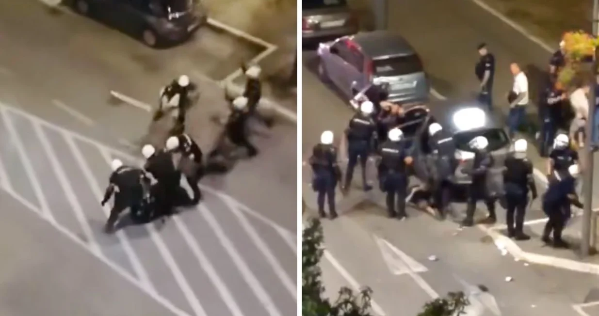 Policija trenirala pendreke na građanima/X