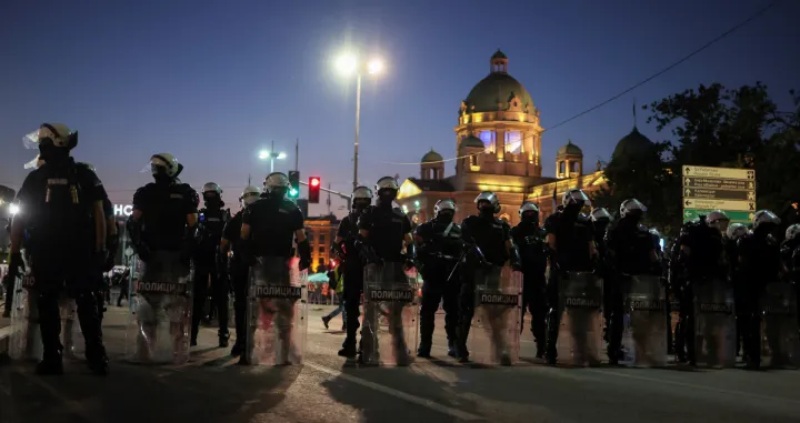 Policija na studentskom protestu u Beogradu/Marko Djurica