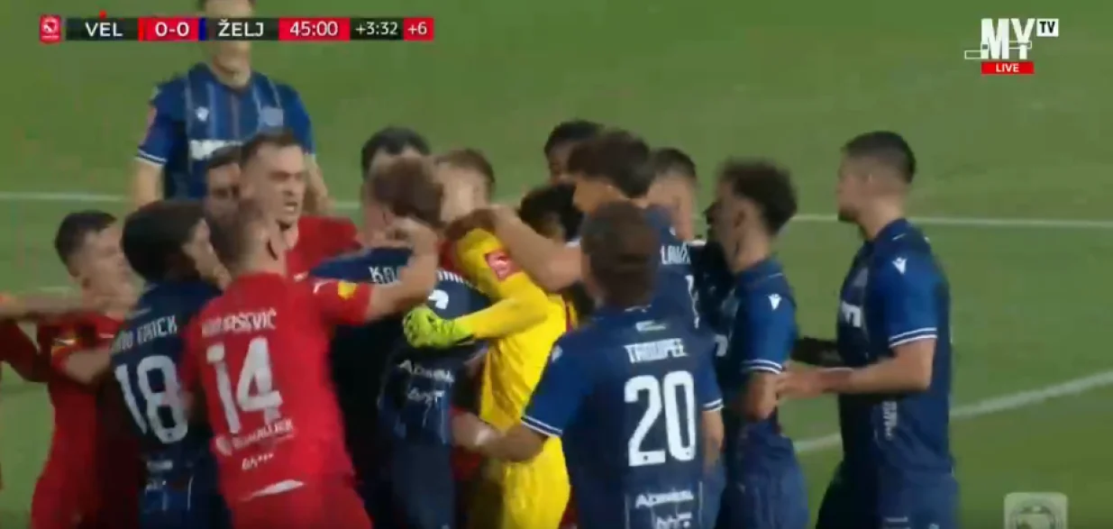 Sukob igrača Veleža i Želje/Foto: 