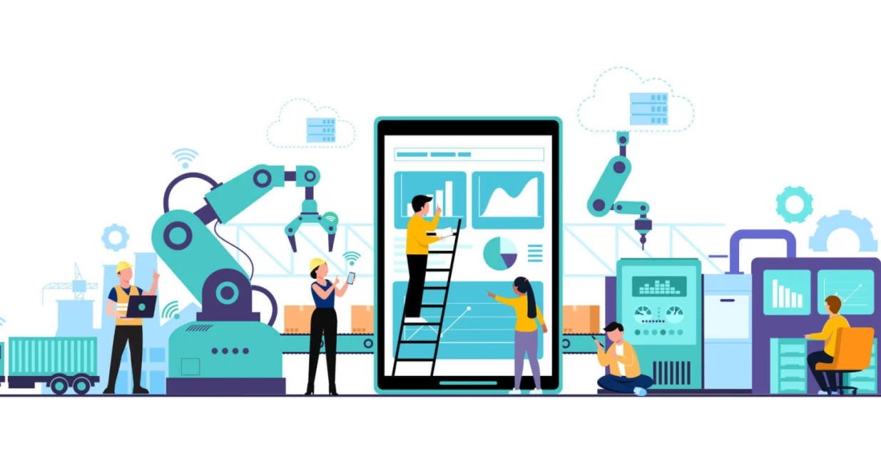 Industrijska proizvodnja ilustracija/