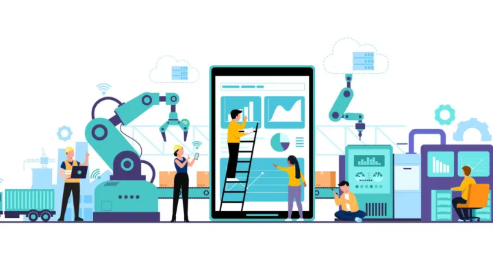 Industrijska proizvodnja ilustracija/