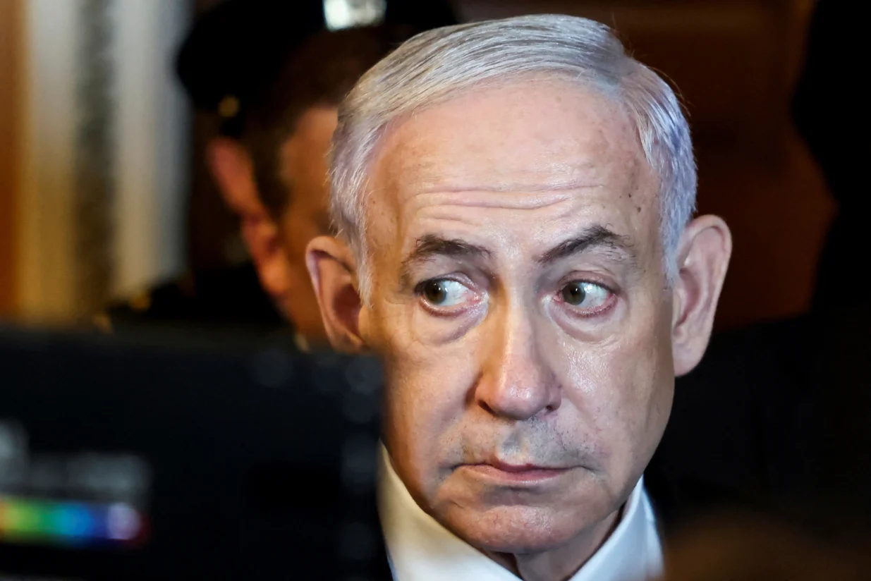 FILE PHOTO: Israel's Prime Minister Benjamin Netanyahu visits Capitol Hill, on the day he meets with Senate Republican Leader John Thune (R-SD) and other senators, in Washington, D.C., U.S., July 9, 2025. REUTERS/Evelyn Hockstein/File Photo/Evelyn Hockstein