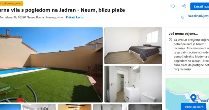 Oglas kojim se pokušava prevariti turiste/