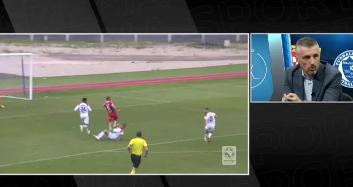 Haris Kaljanac sporni momenat Sloga - Borac/Foto: 