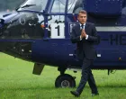 French President Emmanuel Macron arrives for bilateral talks with German Chancellor Friedrich Merz, at Villa Borsig in Berlin, Germany July 23, 2025. REUTERS/Lisi Niesner/Lisi Niesner