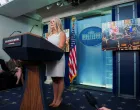 White House Press Secretary Karoline Leavitt holds a press briefing at the White House in Washington, D.C., U.S., August 19, 2025. REUTERS/Al Drago/Alexander Drago
