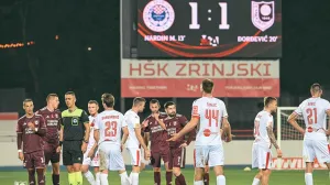 Ermin SivacIgor SavićMario TičinovićToni ŠunjićStefano SurdanovićAntonio IvančićGiorgi GuliashviliVinko SoldoNidal ČelikAleksandar ĐorđevićZrinjski - Sarajevo/Foto: 