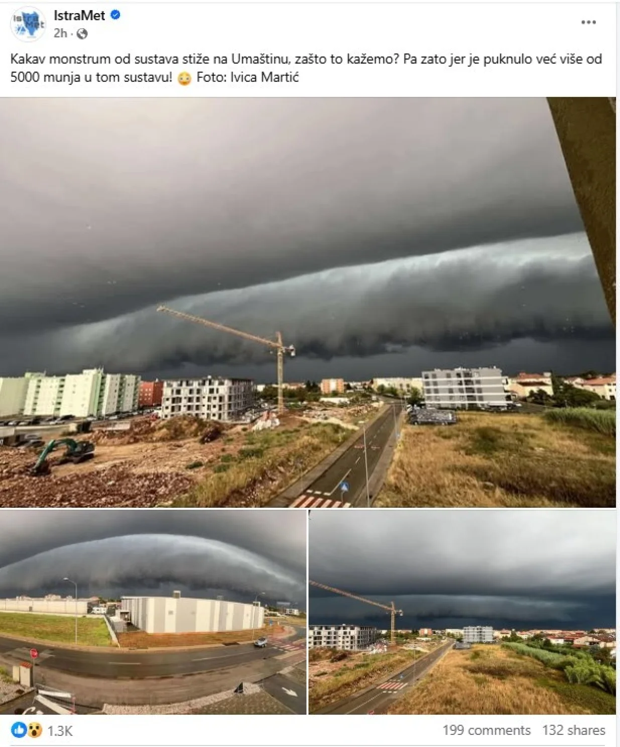 Objava Istrameta na Facebooku/Istramet