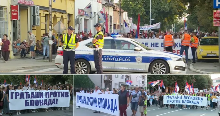 Skupovi protiv blokada u Srbiji//