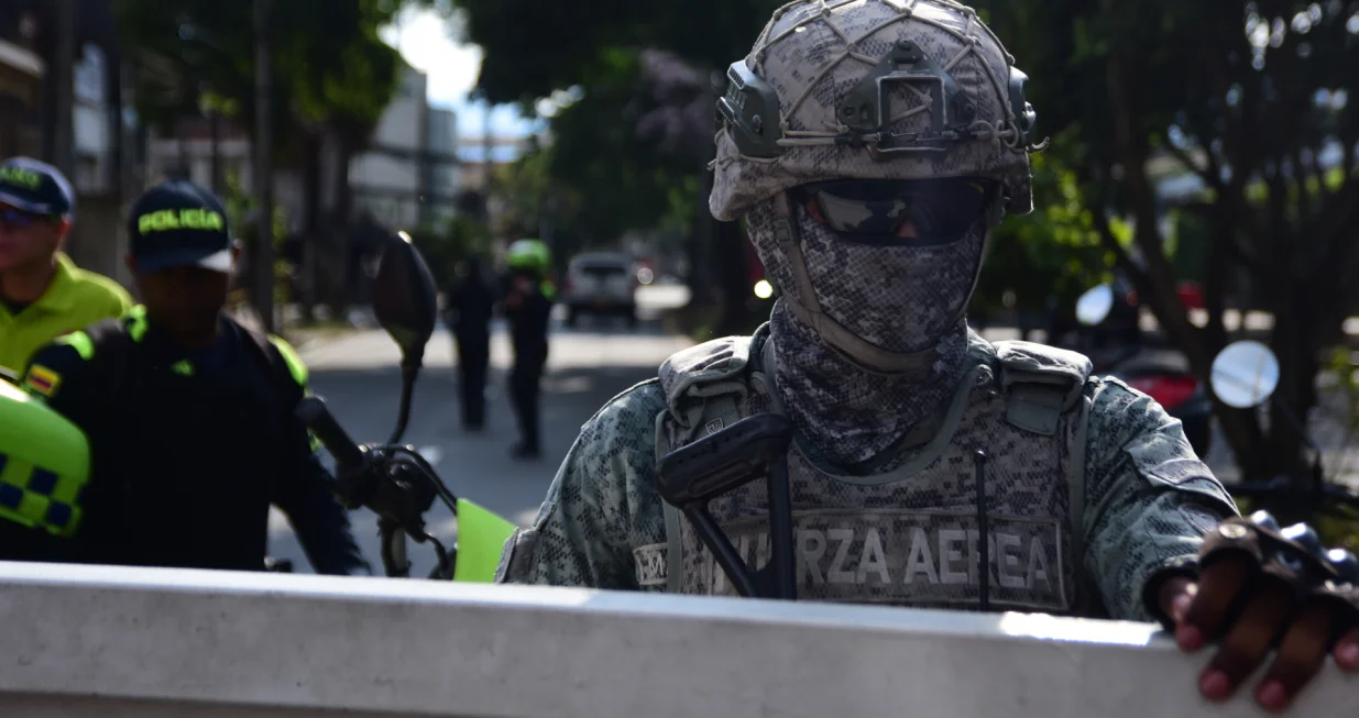 Cali, Kolumbija - 21. august 2025: U zapadnom gradu Caliju, meta vozila bombe bila je Vojna škola avijacije "Marco Fidel Suarez". (Edwin Rodriguez Pipicano - Anadolu Agency)/