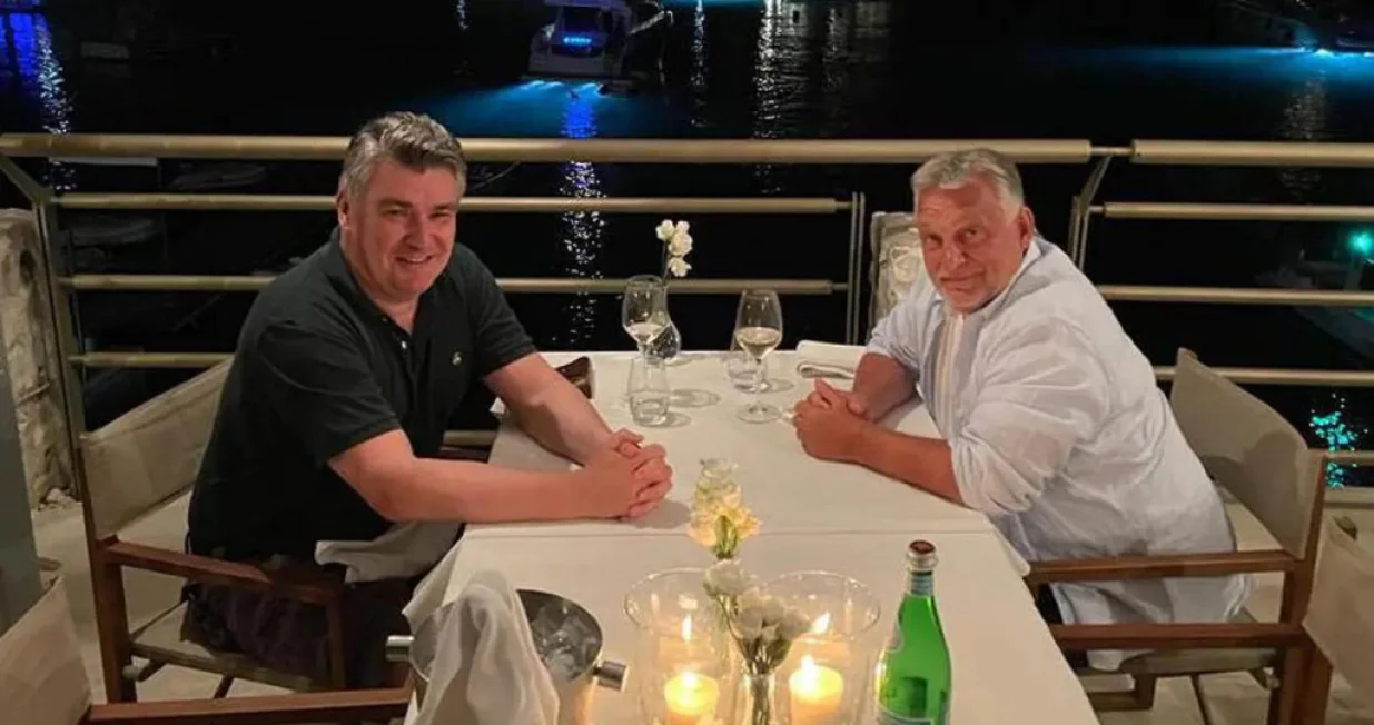 Zoran Milanović i Viktor Orban na Paklinskim otocima 2022. godine//