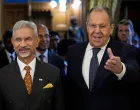 Russia's Foreign Minister Sergei Lavrov and India's Foreign Minister Subrahmanyam Jaishankar enter a hall for their talks at Zinaida Morozova's Mansion in Moscow, Russia August 21, 2025. Alexander Zemlianichenko/Pool via REUTERS/Alexander Zemlianichenko