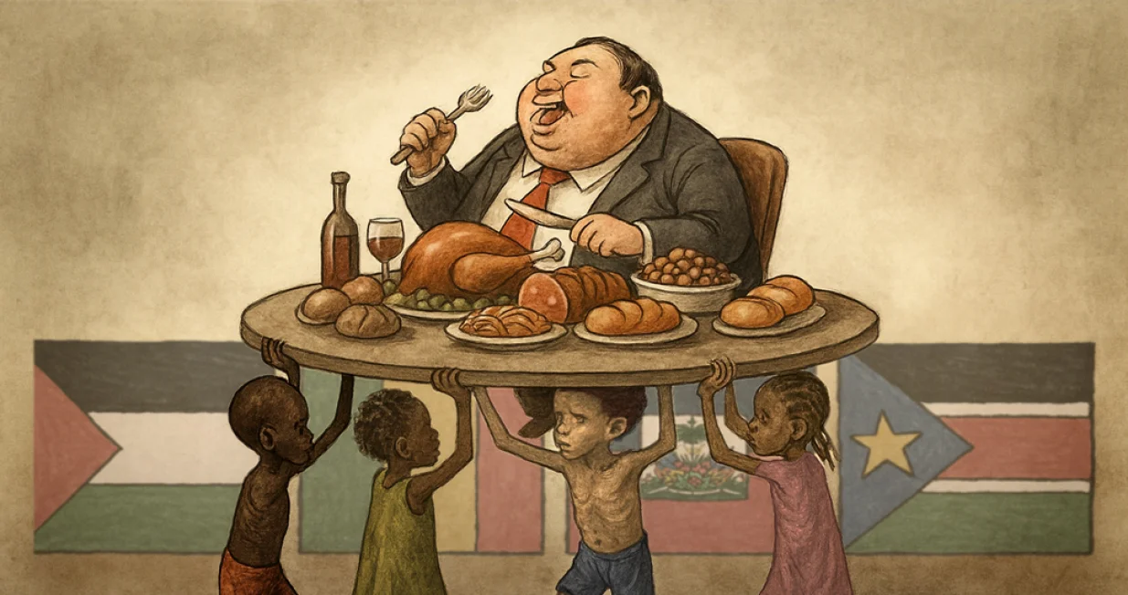 Vizual za kolumnu Pavla Mijovića, gaza, igre gladi/Stefan Komljenović/Stefan Komljenović