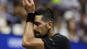 Tennis - U.S. Open - Flushing Meadows, New York, United States - August 24, 2025 Serbia's Novak Djokovic reacts during his first round match against Learner Tien of the U.S. REUTERS/Eduardo Munoz/Foto: Eduardo Munoz