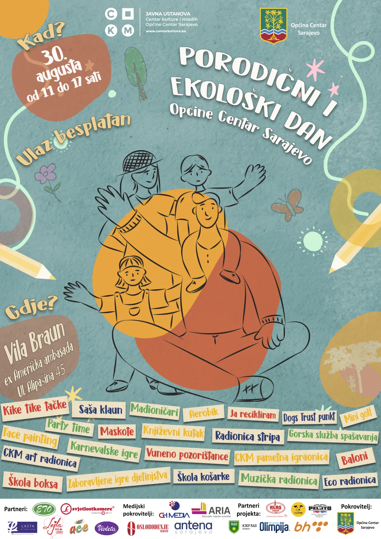 Porodični i ekološki dan za kraj ljeta: Besplatna manifestacija za sve generacije u Vili Braun/