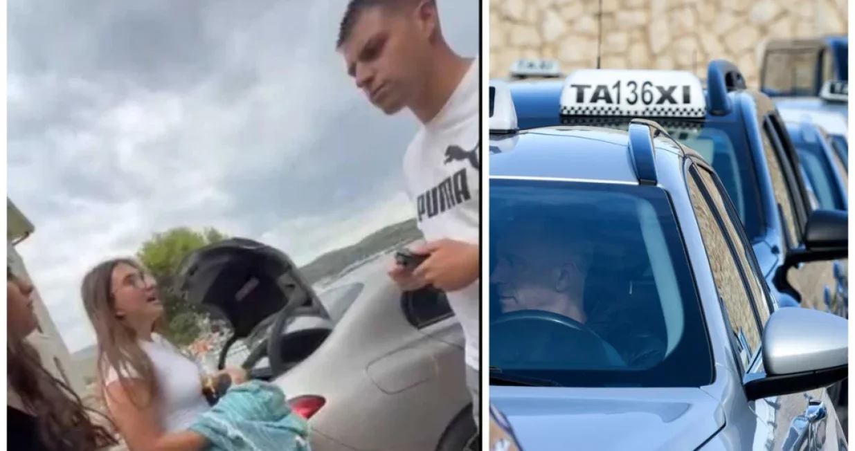 taksist, split, turistkinje, vožnja, 640 eura, cijena, taksi/Screenshot