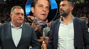 Milorad Dodik Slobodan Vasković i Igor Dodik/