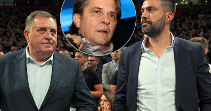 Milorad Dodik Slobodan Vasković i Igor Dodik/