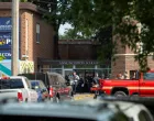 Police and medical teams work the scene after a shooting at Annunciation Church, which is also home to an elementary school, in Minneapolis, Minnesota, U.S. August 27, 2025. REUTERS/Ben Brewer/Ben Brewer