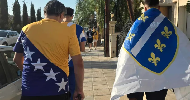 Bh. navijači u Limassolu/Foto: 