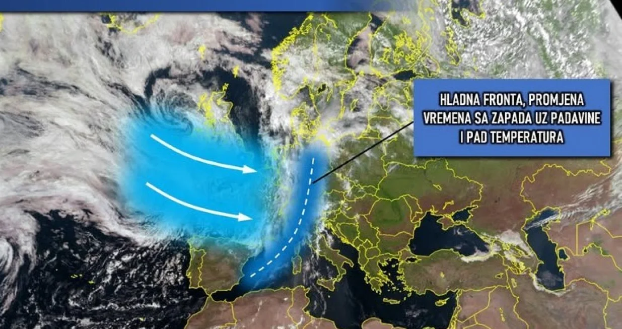 Hladna fronta dolazi sa zapada/Facebook/