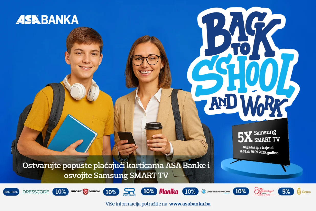 Back to school & work: ASA Banka donosi ekskluzivne popuste i vrijedne nagrade/