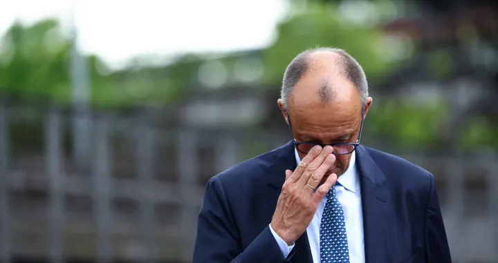 German Chancellor Friedrich Merz visits the UNESCO World Heritage Voelklingen Ironworks (Voelklinger Huette) in Voelklingen, Germany, August 1, 2025. REUTERS/Thilo Schmuelgen/Thilo Schmuelgen