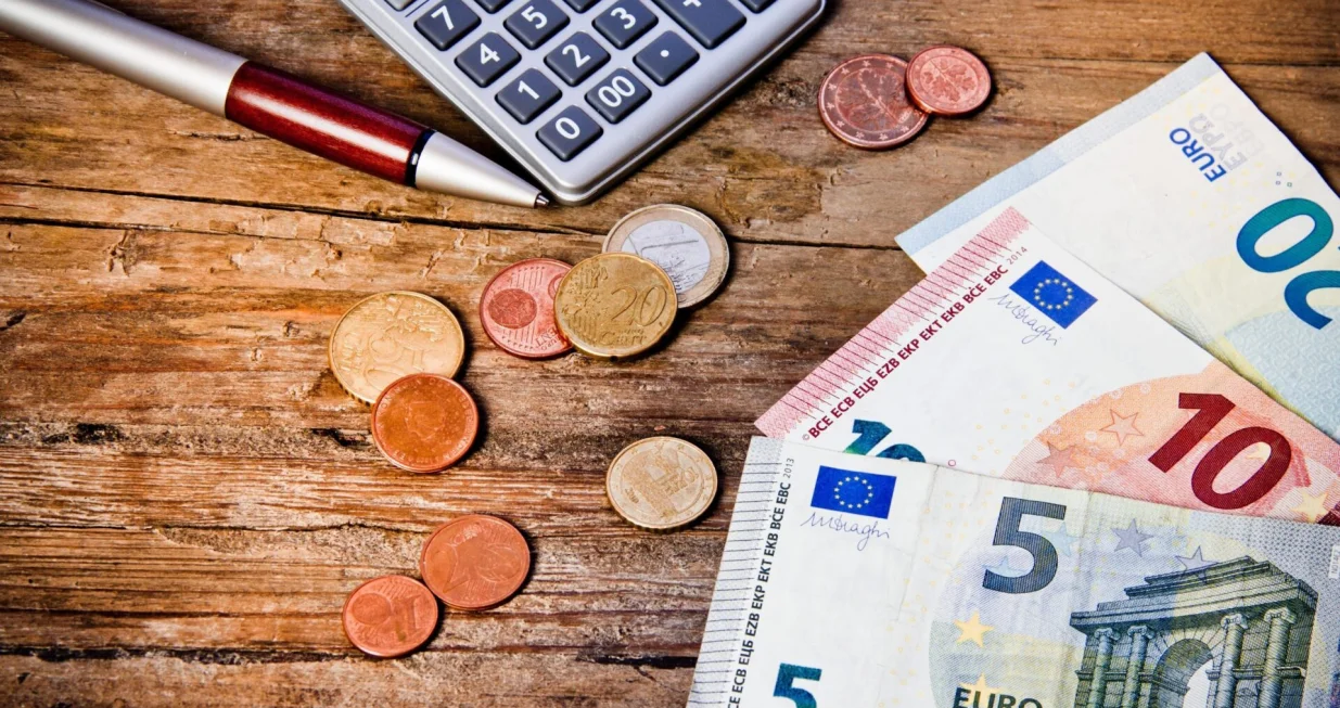 Novac euri plata ilustracija/