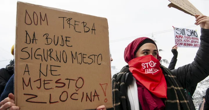 Protest za Almu Kadić/Damir Deljo