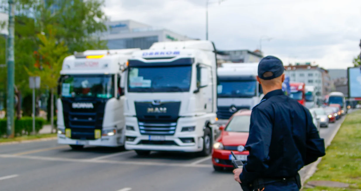 Protestna voznja kamiona prijevoznika i transportnog sektora/Damir Deljo @ Oslobodjenje