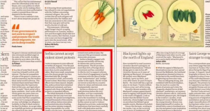 Pismo Vučića Gardijanu/