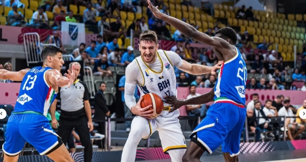 Detalj sa utakmice protiv Italije (FOTO: FIBA)/Foto: 