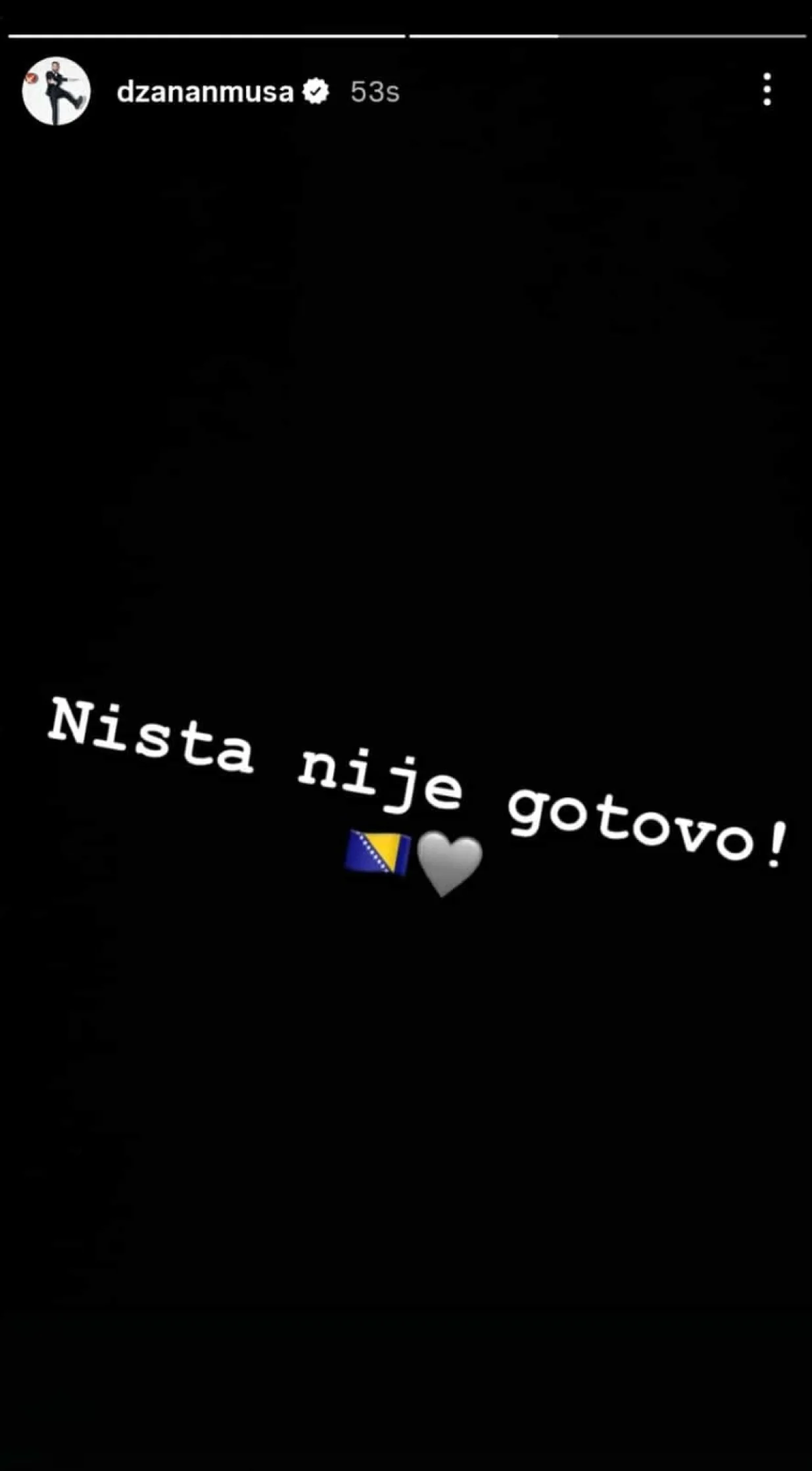 Objava Džanana Muse/Foto: 