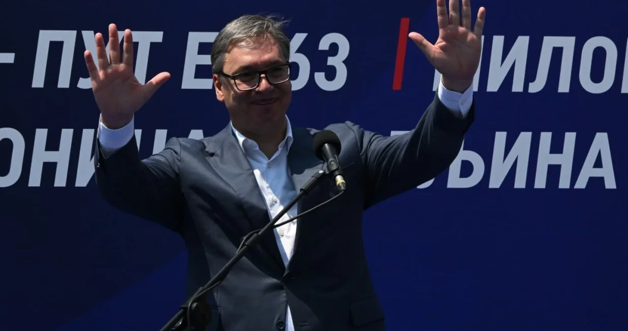 Predsjednik Srbije Aleksandar Vučić, otvaranje dijela autoputa kod Požege u centralnoj Srbiji/Facebook