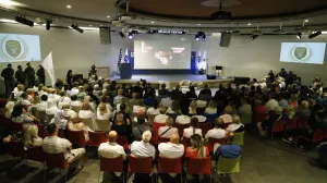 SARAJEVO, 1. septembra (FENA) - Akademija povodom 33. godišnjice formiranja 1. korpusa Armije Republike Bosne i Hercegovine održana je u Sarajevu u Memorijalnom centru u organizaciji te ustanove, Ministarstva za boračka pitanja Kantona Sarajevo (KS) i JOB "Unija veterana" KS. (Foto FENA/Almir Razić)/Almir Razić 