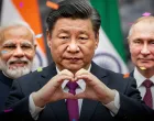 Xi Jinping, Vladimir Putin, Narendra Modi, vizual za kolumnu, Kina/Stefan Komljenović
