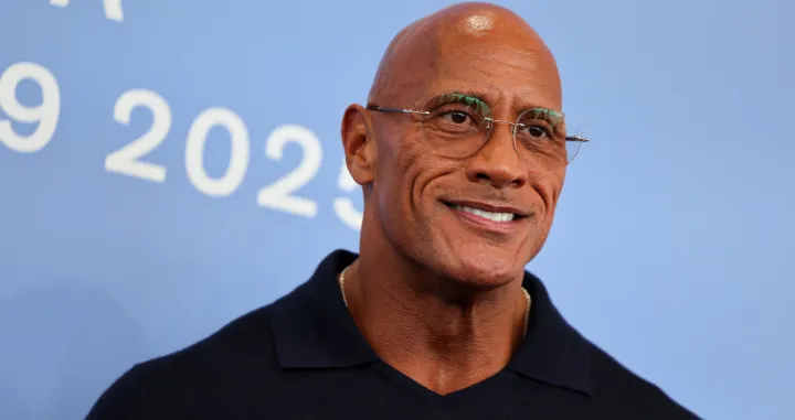 Cast member Dwayne Johnson poses during a photocall for the movie "The Smashing Machine" in competition, at the 82nd Venice Film Festival, Venice, Italy, September 1, 2025. REUTERS/Yara Nardi/Yara Nardi