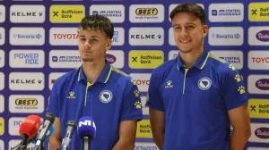 Kerim Alajbegović i Eman Košpo (FOTO: NFSBiH.ba)/Foto: 