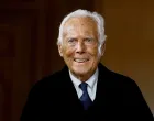 FILE PHOTO: Designer Giorgio Armani appears at the end of his Haute Couture Spring/Summer 2025 collection show for Giorgio Armani Prive in Paris, France, January 28, 2025. REUTERS/Sarah Meyssonnier/File Photo/Sarah Meyssonnier