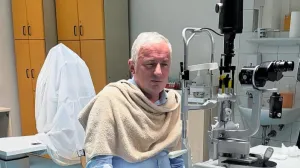 Branislav Borenović nakon napada, Očna klinika, UKC RS/Facebook