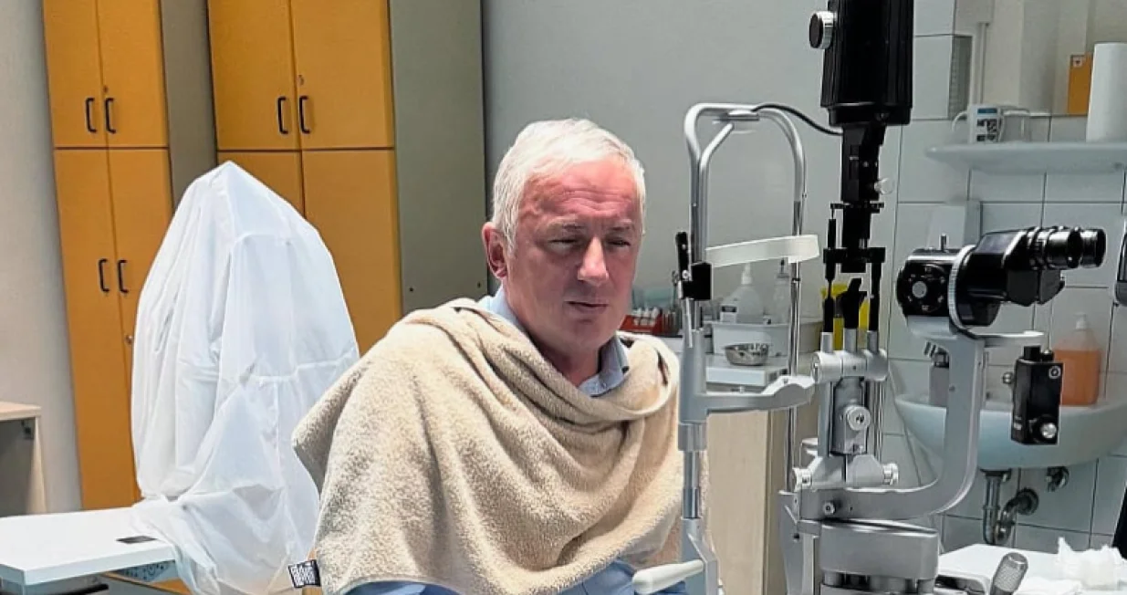 Branislav Borenović nakon napada, Očna klinika, UKC RS/Facebook