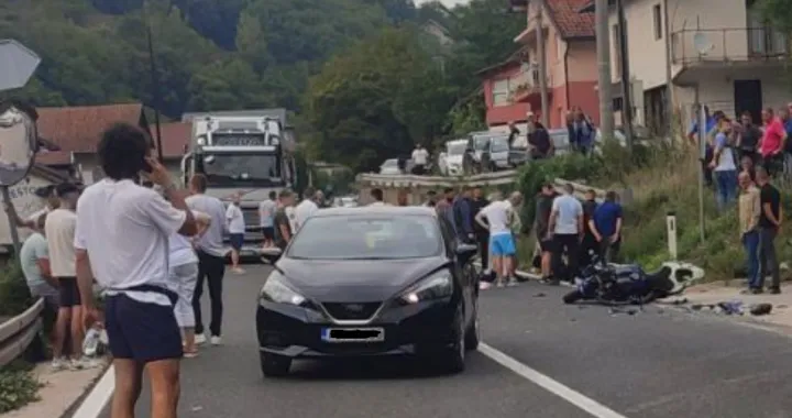 Saobraćajna nesreća, Konjic, Podorašac, motociklista, automobil/