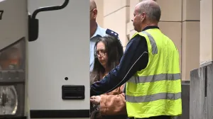 Erin Patterson leaves the Supreme Court of Victoria after being sentenced to 33 years in prison for murdering three relatives and attempting to murder a fourth by serving them a meal laced with deadly mushrooms, in Melbourne, Australia Monday, September 8, 2025. AAP/Joel Carrett via REUTERS ATTENTION EDITORS - THIS IMAGE WAS PROVIDED BY A THIRD PARTY. NO RESALES. NO ARCHIVE. AUSTRALIA OUT. NEW ZEALAND OUT. NO COMMERCIAL OR EDITORIAL SALES IN NEW ZEALAND. NO COMMERCIAL OR EDITORIAL SALES IN AUSTRALIA.  TPX IMAGES OF THE DAY/Joel Carrett