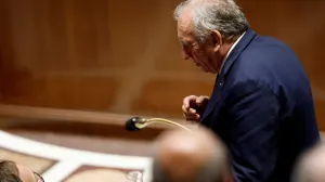 French Prime Minister Francois Bayrou reacts after speaking during a debate before a confidence vote on the budget issue during an extraordinary session at the National Assembly in Paris, France, September 8, 2025. REUTERS/Benoit Tessier  TPX IMAGES OF THE DAY/Benoit Tessier