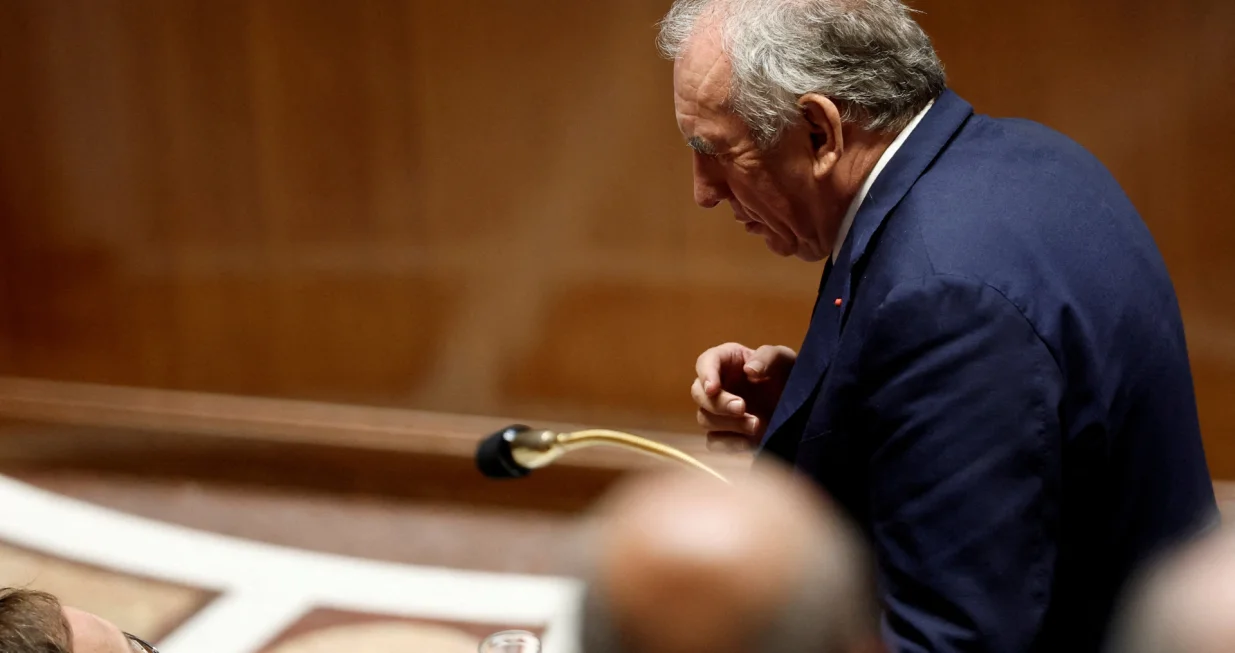 French Prime Minister Francois Bayrou reacts after speaking during a debate before a confidence vote on the budget issue during an extraordinary session at the National Assembly in Paris, France, September 8, 2025. REUTERS/Benoit Tessier  TPX IMAGES OF THE DAY/Benoit Tessier