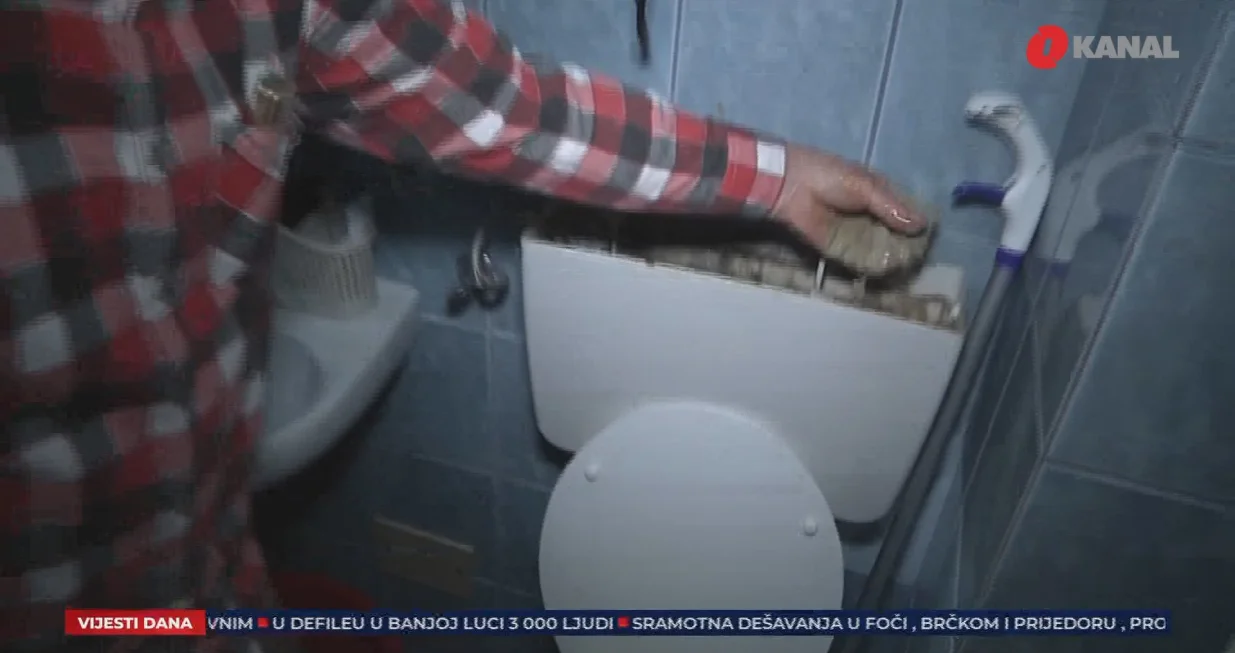 Posljedica stanja nakon sedam dana nečišćenja vodokotlića/